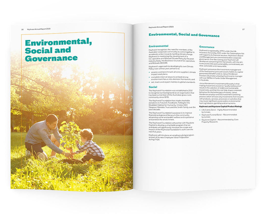 Keyinvest annual report 2023 motiv brand design