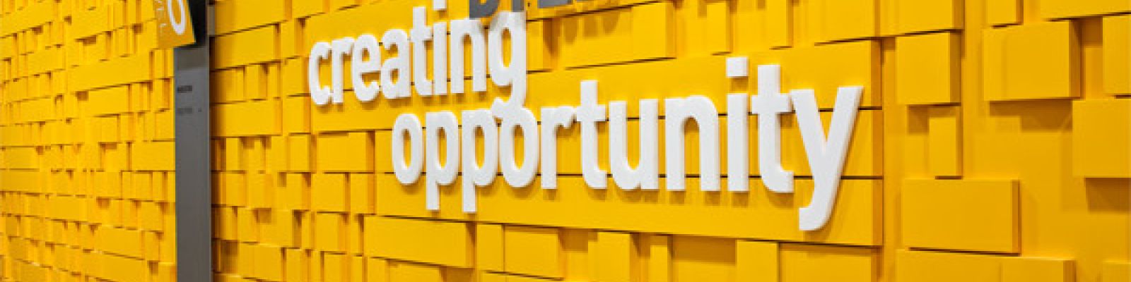 dted interior design signage yellow